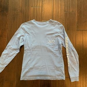 VINEYARD VINES light blue logo long sleeve